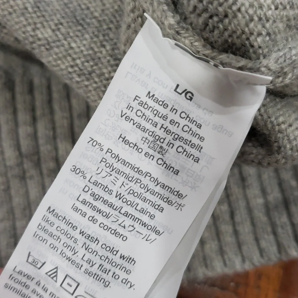 J. Crew Wool Crewneck Gray Sweater